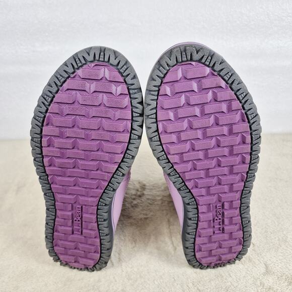 L.L. Bean Toddler Size Kids 3 Ultralight Snow Boots Lined PrimaLoft Pink Muave - Picture 5 of 8